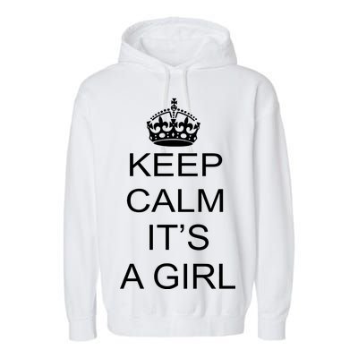 Keep Calm It's A Girl Garment-Dyed Fleece Hoodie