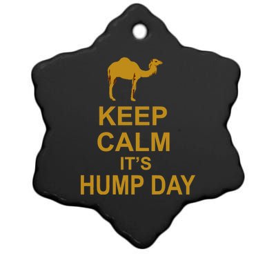 Keep calm, it's hump day Ceramic Star Ornament