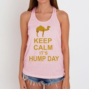 Keep calm, it's hump day Women's Knotted Racerback Tank