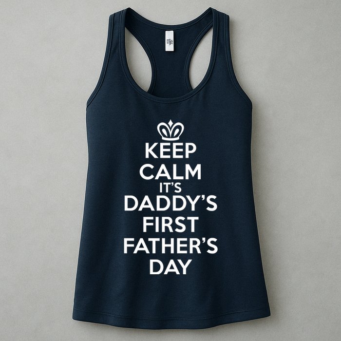 Keep Calm It's My Daddy's First Father's Day Womens Tank Top