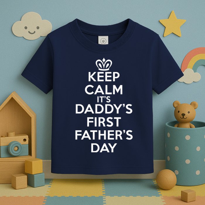 Keep Calm It's My Daddy's First Father's Day Toddler T-Shirt