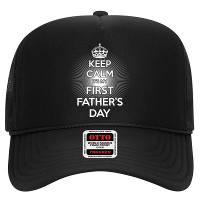 Keep Calm It's My First Father's Day Trucker Hat