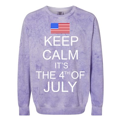 Keep Calm It's The 4th of July USA Flag Colorblast Crewneck Sweatshirt