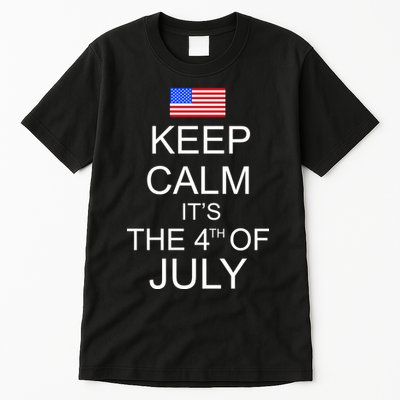 Keep Calm It's The 4th of July USA Flag Tall T-Shirt