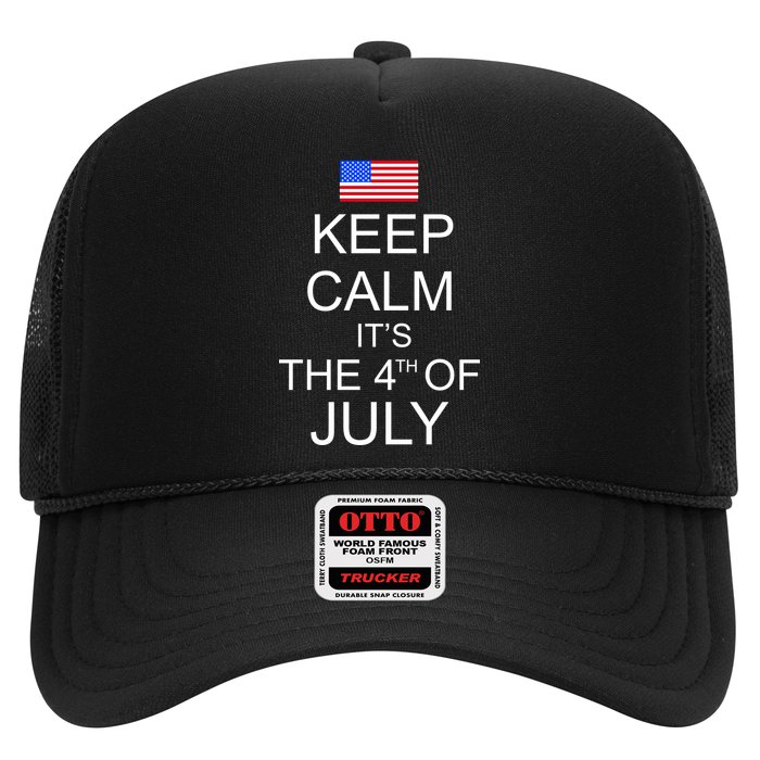Keep Calm It's The 4th of July USA Flag Trucker Hat