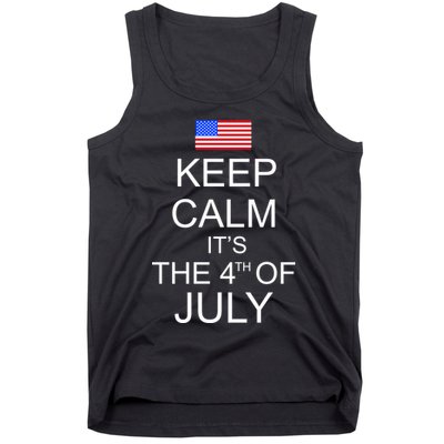 Keep Calm It's The 4th of July USA Flag Tank Top