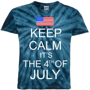 Keep Calm It's The 4th of July USA Flag Kids Tie-Dye T-Shirt