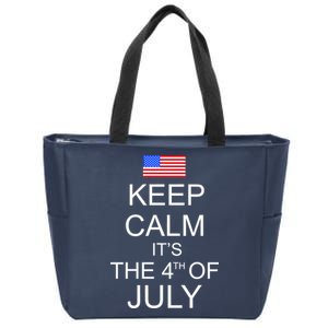 Keep Calm It's The 4th of July USA Flag Zip Tote Bag