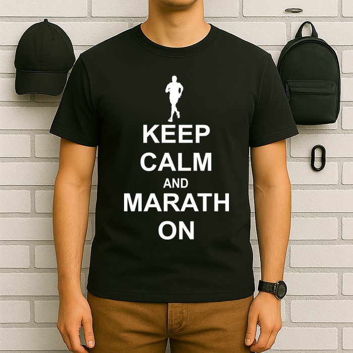 Keep Calm Marathon On T-Shirt