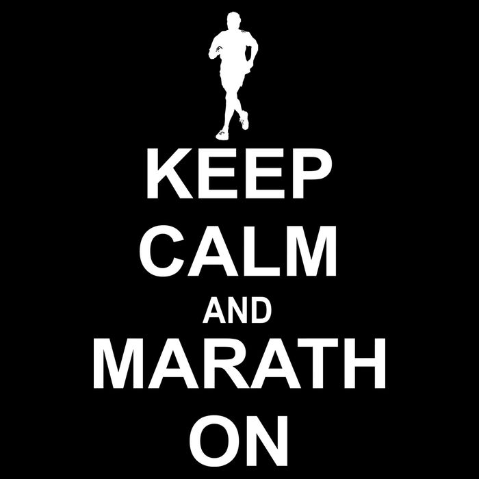 Keep Calm Marathon On Baby Bodysuit