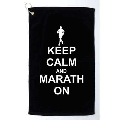 Keep Calm Marathon On Golf Towel
