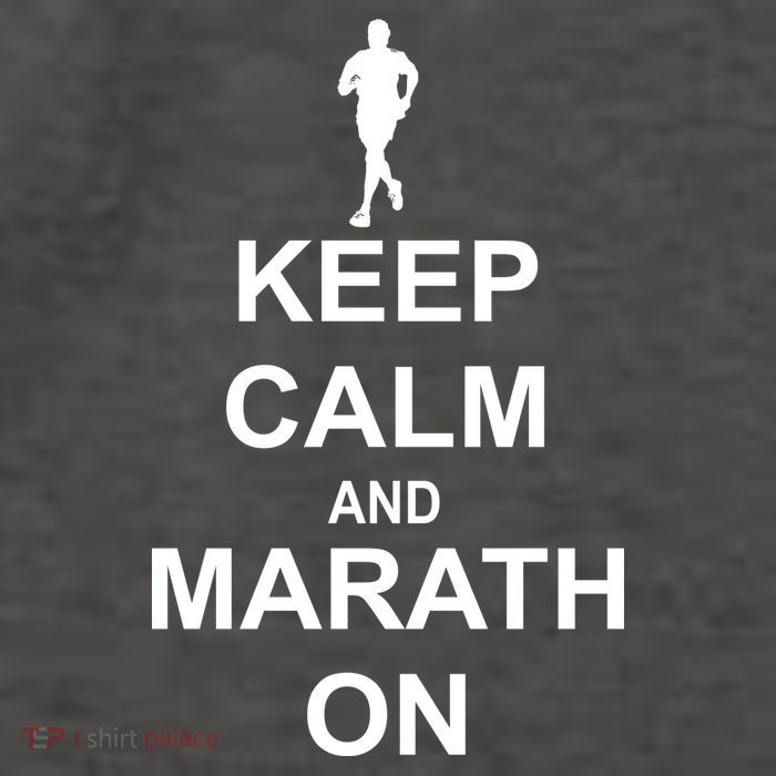 Keep Calm Marathon On Vector Backpack