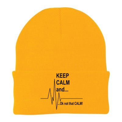 Keep calm Ok Not that calm Knit Cap Winter Beanie