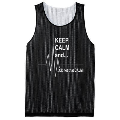 Keep calm Ok Not that calm Mesh Reversible Basketball Jersey Tank