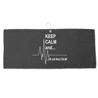 Keep calm Ok Not that calm Large Microfiber Waffle Golf Towel