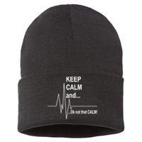 Keep calm Ok Not that calm Sustainable Knit Beanie