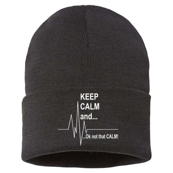 Keep calm Ok Not that calm Sustainable Knit Beanie