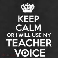 Keep Calm Or I Will Use My Teacher Voice 11oz C Handle Ceramic Mug