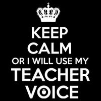 Keep Calm Or I Will Use My Teacher Voice Cropped Pullover Crew