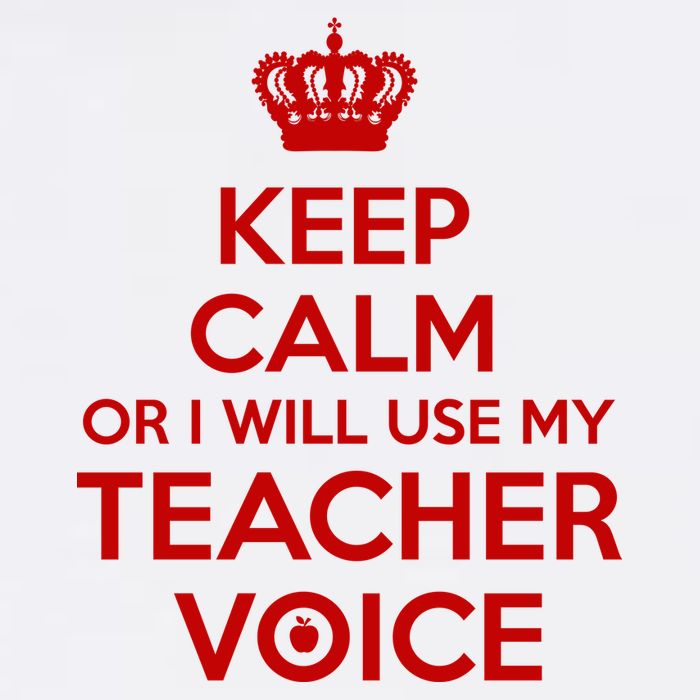Keep Calm Or I Will Use My Teacher Voice Garment-Dyed Sweatshirt