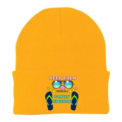 Keep Calm We're On A Family Vacation Knit Cap Winter Beanie