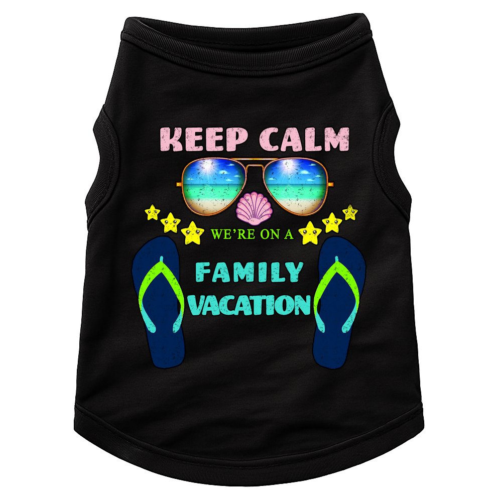 Keep Calm We're On A Family Vacation Doggie Tank