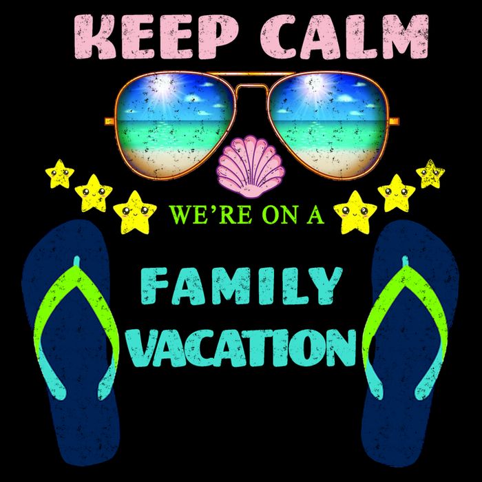 Keep Calm We're On A Family Vacation Cooling Performance Crew T-Shirt