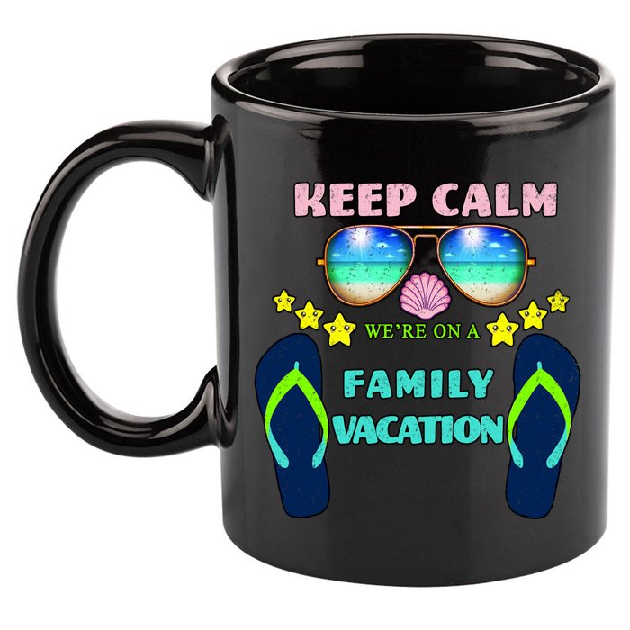 Keep Calm We're On A Family Vacation 11oz C Handle Ceramic Mug
