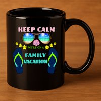 Keep Calm We're On A Family Vacation 11oz C Handle Ceramic Mug