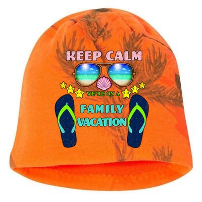 Keep Calm We're On A Family Vacation Kati - Camo Knit Beanie