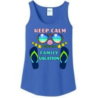 Keep Calm We're On A Family Vacation Ladies Essential Tank