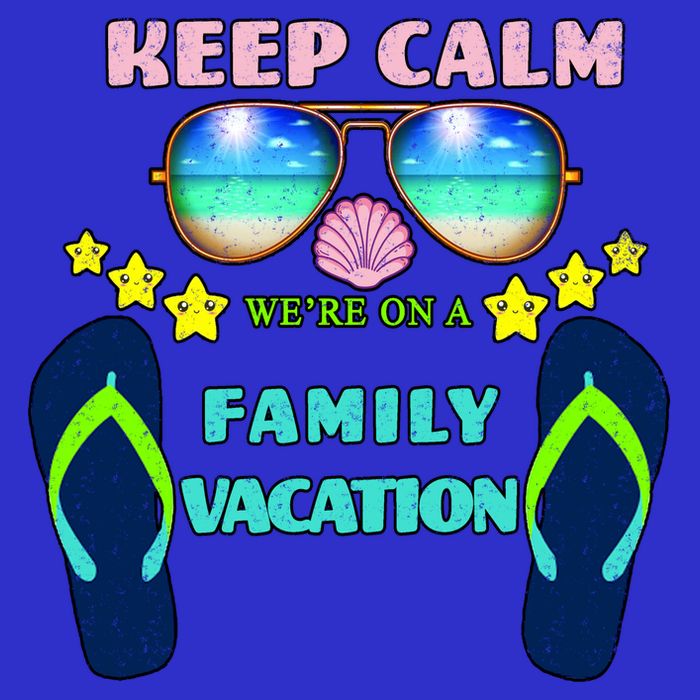 Keep Calm We're On A Family Vacation Zip Tote Bag