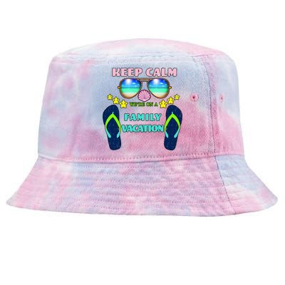 Keep Calm We're On A Family Vacation Tie-Dyed Bucket Hat