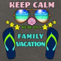 Keep Calm We're On A Family Vacation Cotton Canvas Backpack