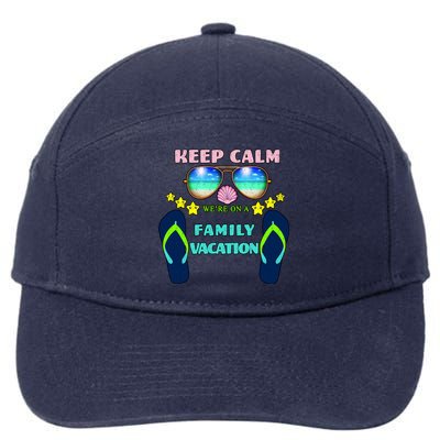 Keep Calm We're On A Family Vacation 7-Panel Snapback Hat