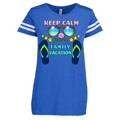 Keep Calm We're On A Family Vacation Enza Ladies Jersey Football T-Shirt