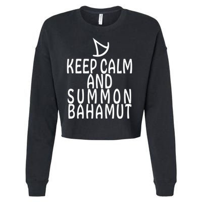 Keep Cam And Summon Bahamut FF14 Summoner Cropped Pullover Crew