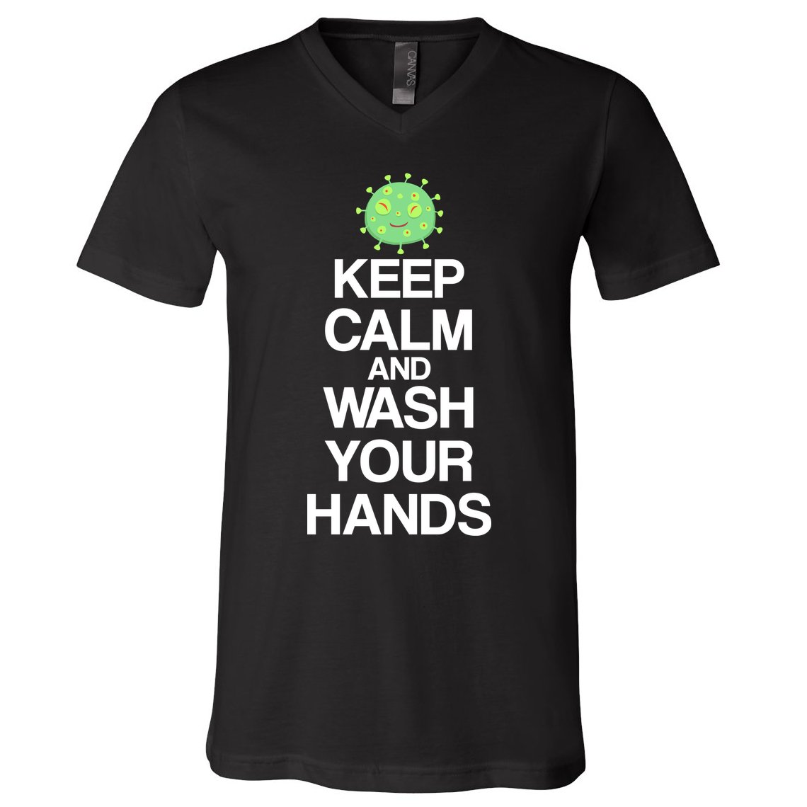 Keep Clam And Wash Your Hands V-Neck T-Shirt