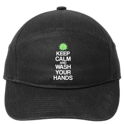 Keep Clam And Wash Your Hands 7-Panel Snapback Hat