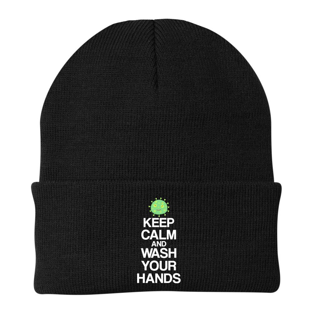 Keep Clam And Wash Your Hands Beanie
