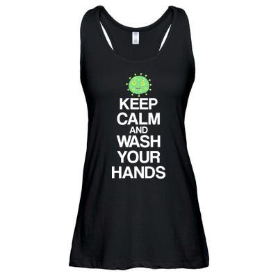 Keep Clam And Wash Your Hands Ladies Essential Flowy Tank