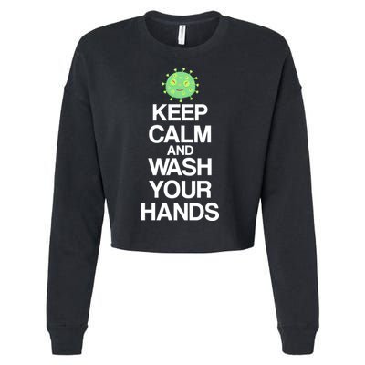 Keep Clam And Wash Your Hands Cropped Pullover Crew