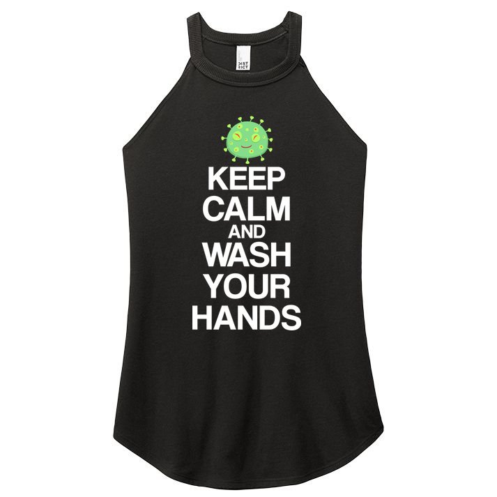Keep Clam And Wash Your Hands Women's Perfect Tri Rocker Tank
