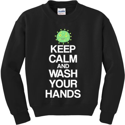 Keep Clam And Wash Your Hands Kids Sweatshirt