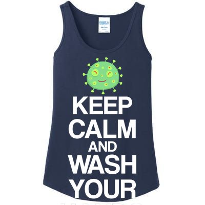 Keep Clam And Wash Your Hands Ladies Essential Tank