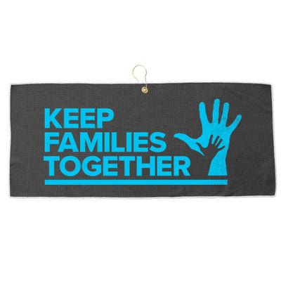 Keep Families Together Large Microfiber Waffle Golf Towel