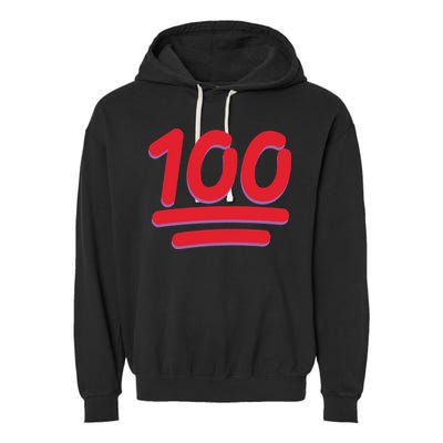 Keep It 100 One Hundred Emoji Garment-Dyed Fleece Hoodie