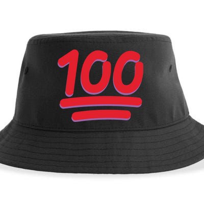 Keep It 100 One Hundred Emoji Sustainable Bucket Hat