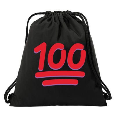 Keep It 100 One Hundred Emoji Drawstring Bag