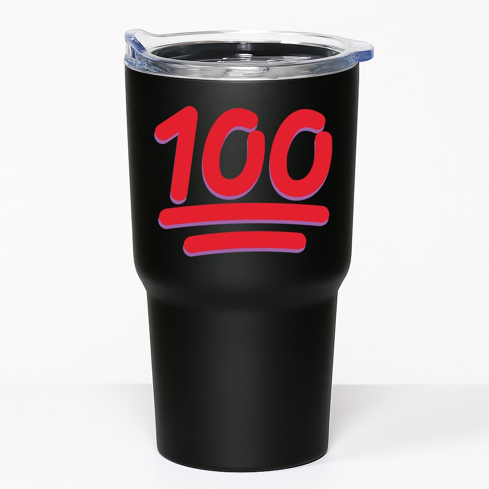 Keep It 100 One Hundred Emoji Tumbler